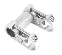 Manillar de bicicleta plegable de doble vástago ajustable ultraligero DoubleStem para entusiastas del ciclismo (Plata)