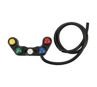 Manillar de control con interruptor 5 en 1 para motocicleta, interruptor universal de 5 colores para bocina y faro para triciclo eléctrico y motocicleta, interruptor de manillar de