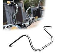 Manillar de dirección Accesorios Para Motocicletas: Manillar Alto Big Belly De 1" (25,4 Cm Y 30,5 Cm), Negro Brillante/cromado. Para Yamaha XVS 650 Drag Star Classic VM03 VM04(Chrome 10inch)