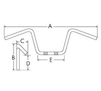 Cone Motorcycle Enduro COLOS - Manillar de Aluminio Elevado 22 - 28,6 mm