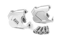 Manillar Desplazado Elevador De Manillar para Motocicleta para R1200GS 2004-2007 R1200 GS Adventure 2005-2007. Extensión De Ajuste. Soporte De Altura. Bloque Fijo(Plata 2)