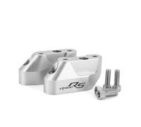 Manillar Desplazado Elevador De Manillar para Motocicleta para R1200RS 2015-2020 R1250RS 2019-2021. Adaptador para Elevar Y Retroceder El Manillar. Bloque Fijo(Plata 2)