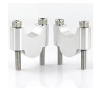 Manillar Elevador para Triumph para Rocket III para Thruxton 900 para Bonneville T100 25,4mm elevadores de Manillar Barra de Montaje Elevador CNC Motocicleta Manillar Abrazadera(Color:Silver 30mm)