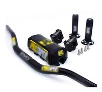 Manillar Enduro Cross Off Road Motocross, Manillar de la motocicleta for barra PACK BAR 1-1/8 "Handle Bar Pads PRIPT SOPTS MOTCROSS STUD BIKE CNC 28.5mm Adaptador(Full Black)