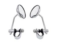 Manillar Espejo Motocicleta Espejos Retrovisores Laterales Redondos con Clip para Manillar De Motocicleta, 22-25 Mm. Accesorios para Motos para Bobber Y para Cruiser.