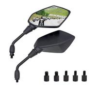 Manillar Espejo Motocicleta Espejos Retrovisores Universales para Motocicleta De 8 Mm Y 10 Mm, para Motos Y Scooters. Incluyen Accesorios para Manillar Y Otros Elementos.