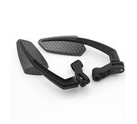 Manillar Espejos Laterales Moto Scooter Para E-bike Motocicleta Espejos Retrovisores Par Fibra Carbono Look Vivienda Manillar Espejo Lateral Negro Espejo Retrovisor