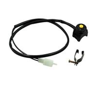 Manillar interruptores moto Botón rojo de parada para motocicleta, arranque bocina, Dirt Bike ATV UTV Dual Sport para barras montadas en manillar 22mm Interruptor moto(Yellow)