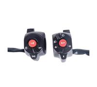 Manillar interruptores moto Interruptor de manillar motocicleta, bocina, señal giro, lámpara antiniebla, interruptor iluminación, impermeable, izquierda y derecha(Left Right No Lever)