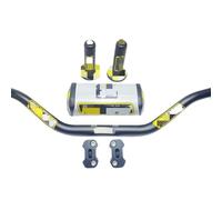Manillar Moto,Manillar Mtb Manillar for barra PRO Taper Pack 1-1/8 ", almohadillas for manillar, empuñaduras Pit Pro Racing Dirt Pit Bike, motocicleta CNC, adaptador de 28,5mm(4Piece-A-Black-PRO)