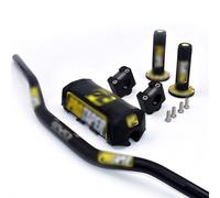 Manillar Moto Mtb,Manillar de Motocicleta Kit Moto Cross 1-1/8", Adaptador CNC 28.5mm y Almohadilla(Black PT)