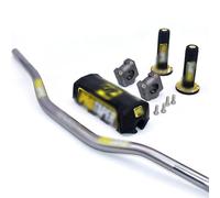 Manillar Moto Mtb,Manillar de Motocicleta Kit Moto Cross 1-1/8", Adaptador CNC 28.5mm y Almohadilla(Grey PT)