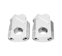 Manillar Motocicleta Kit Barra elevadora Motocicleta con Base Aumento Altura Desplazamiento hacia atrás para Manillar 22 mm Abrazadera Manillar(Silver)