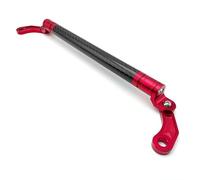 Manillar Motocicleta Palanca Barra Transversal Equilibrio Estilo Apariencia Carbono para PCX 125 150 160 PCX150, Stent Navegación para Teléfono Ajustable(Rojo)