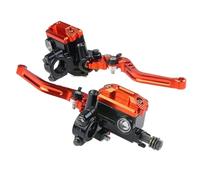 Manillar Palancas Embrague Freno Para Manillar De Motocicleta De 7/8 "22 Mm Palancas De Cilindro Maestro Mango Bomba Freno Hidráulico Embrague Manija Frenos Motocicleta(Orange)