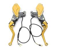 Manillar Palancas Embrague Freno Para Msx125 Para Msx 125 7/8 "22 Mm Manijas Ajuste Freno Manillar Palancas Cilindro Maestro Embrague Hidráulico(Gold AA)