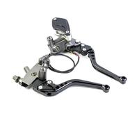 Manillar Palancas Embrague Freno Para Msx125 Para Msx 125 7/8 "22 Mm Manijas Ajuste Freno Manillar Palancas Cilindro Maestro Embrague Hidráulico(Black AB 1 Pair)