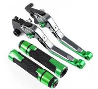 Manillar Palancas Embrague Freno Para Para YZ 600 1986 1987 1988 Accesorios De Motocicleta Palancas De Embrague De Freno Ajustables Mango Manillar Agarre(TitaniumGreen)