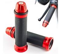 Manillar para Motocicleta,2 artículo Manillar para ciclomotor, Para Motocicleta, Scooter, Quad, Cruiser, Off Road,Antideslizante y Duradero (rojo)