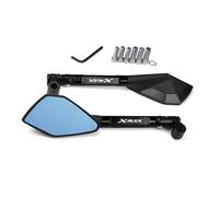 Manillar Retrovisores Espejos Motocicleta Espejos Retrovisores Antideslumbrantes con Efecto Ojo De Halcón Azulado para Manillar Motocicleta, Accesorios para Xmax 125 250 300 400