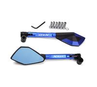 Manillar Retrovisores Espejos Motocicleta Espejos Retrovisores Antideslumbrantes con Efecto Ojo De Halcón Azulado para Manillar Motocicleta, Accesorios para Xmax 125 250 300 400
