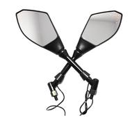 Manillar Retrovisores Espejos Motocicleta Espejos Retrovisores Laterales Universales para Motocicleta De 8 Mm Y 10 Mm con Luces LED Intermitentes para para para para Street