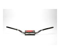 Manillar scar o² color high Ø28,6mm-negro/protector negro para moto repuestos