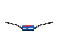 Manillar scar o² low 65/85 Ø28,6mm-negro/protector azul para moto repuestos