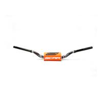 Manillar scar o² rc color Ø28,6mm-negro/protector naranja para moto repuestos