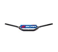 Manillar scar s² low Ø22,2mm-negro/protector azul para moto repuestos