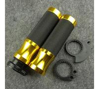 Manillar Universal Para Motocicleta De 7/8'' Y 22 Mm/empuñaduras Cuero Material Aluminio Piezas(Oro)