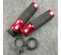 Manillar Universal Para Motocicleta De 7/8'' Y 22 Mm/empuñaduras Cuero Material Aluminio Piezas(Rojo)