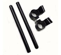 Manillares con abrazadera de 45mm, elevador de 1" compatible con tubo de horquilla de 45mm, barras de motocicleta de 7/8", manillares con abrazadera de 45mm, CNC negro