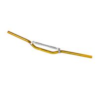 Manillares de Aluminio para Moto Custom, Diámetro 22 mm, Barra de Refuerzo Dorada Torcida A-pro