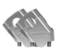 Manillares Moto Alzas Universal Elevador De Manillar Para Motocicleta De 22 Mm Abrazadera De Elevación Para Asiento Todoterreno Accesorios Para Motocicleta(Silver)