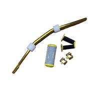 Manillares para moto Ajuste para EXC CRF 450 KXF KLX Monster 696 R6 manillar de motocicleta 28mm barra gruesa Dirt Pit Bike CNC barras de mango de aleación Manillar Moto(Gold set B)