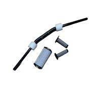 Manillares para moto Ajuste para EXC CRF 450 KXF KLX Monster 696 R6 manillar de motocicleta 28mm barra gruesa Dirt Pit Bike CNC barras de mango de aleación Manillar Moto(Black set A)