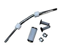 Manillares para moto Ajuste para EXC CRF 450 KXF KLX Monster 696 R6 manillar de motocicleta 28mm barra gruesa Dirt Pit Bike CNC barras de mango de aleación Manillar Moto(Titanium set B)