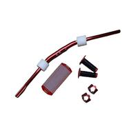 Manillares para moto Ajuste para EXC CRF 450 KXF KLX Monster 696 R6 manillar de motocicleta 28mm barra gruesa Dirt Pit Bike CNC barras de mango de aleación Manillar Moto(Red set B)