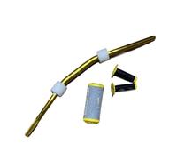 Manillares para moto Ajuste para EXC CRF 450 KXF KLX Monster 696 R6 manillar de motocicleta 28mm barra gruesa Dirt Pit Bike CNC barras de mango de aleación Manillar Moto(Gold set A)