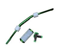 Manillares para moto Ajuste para EXC CRF 450 KXF KLX Monster 696 R6 manillar de motocicleta 28mm barra gruesa Dirt Pit Bike CNC barras de mango de aleación Manillar Moto(Green set A)