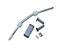 Manillares para moto Ajuste para EXC CRF 450 KXF KLX Monster 696 R6 manillar de motocicleta 28mm barra gruesa Dirt Pit Bike CNC barras de mango de aleación Manillar Moto(Silver set B)