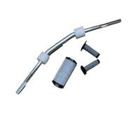 Manillares para moto Ajuste para EXC CRF 450 KXF KLX Monster 696 R6 manillar de motocicleta 28mm barra gruesa Dirt Pit Bike CNC barras de mango de aleación Manillar Moto(Silver set A)