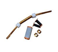 Manillares para moto Ajuste para EXC CRF 450 KXF KLX Monster 696 R6 manillar de motocicleta 28mm barra gruesa Dirt Pit Bike CNC barras de mango de aleación Manillar Moto(Orange set B)