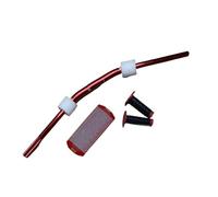 Manillares para moto Ajuste para EXC CRF 450 KXF KLX Monster 696 R6 manillar de motocicleta 28mm barra gruesa Dirt Pit Bike CNC barras de mango de aleación Manillar Moto(Red set A)