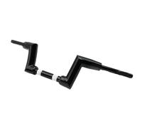 Manillares para moto Bomba hidráulica única para motocicleta Road King Breakout Street Bob Low Rider Fat Boy, manillar de 2 pulgadas Moto Contrapesos Manillar(10 inch Black B)