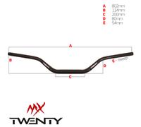 Manillares Twenty Windham Bend Probars 28,6 mm Negro/Negro Negro,Negro