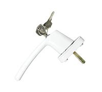 Manillas de plástico para ventanas, Manija de ventana y puerta con cerradura de llave for ventanas de doble acristalamiento y UPVC blanca