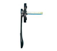 Manillas de ventana, Reemplazo de manija ventana abatible aleación aluminio for pantalla, puerta plegable, blanco y negro(Black)