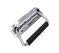 Manillas para ventanas, Asas plegables de acero inoxidable for caja herramientas, instrumentos, maquinaria, equipo industrial, manijas repuesto for gabinetes(136mm Iron material)